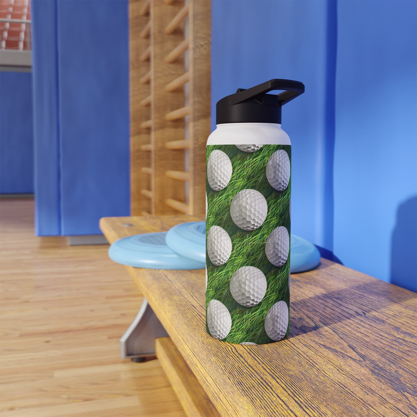 Stainless Steel Water Bottle Thermos, 32oz, 3D Golf Ball - Double Wall Insulation Keeps Drinks Hot or Cold