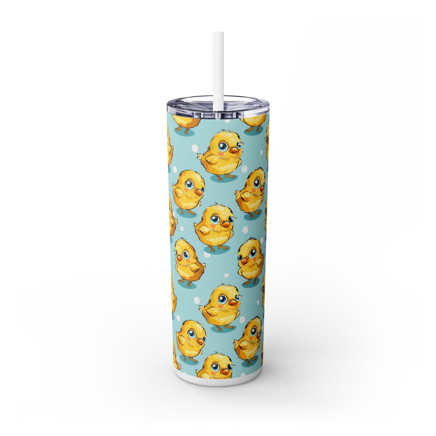 Insulated 20 oz Tumbler with Lid & Straw, Cute Baby Chicks - Double-walled Stainless Steel, Keeps Drinks Hot or Cold