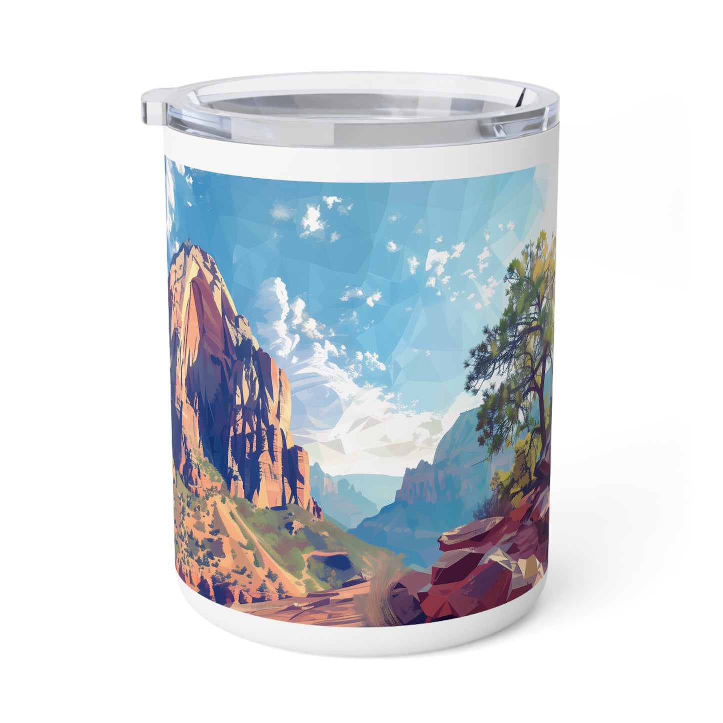 Insulated Coffee Mug with Zion National Park Design, 10 oz