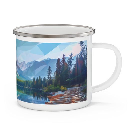 Camping Mug with Rocky Mountain National Park Design, 12oz Coffee Cup