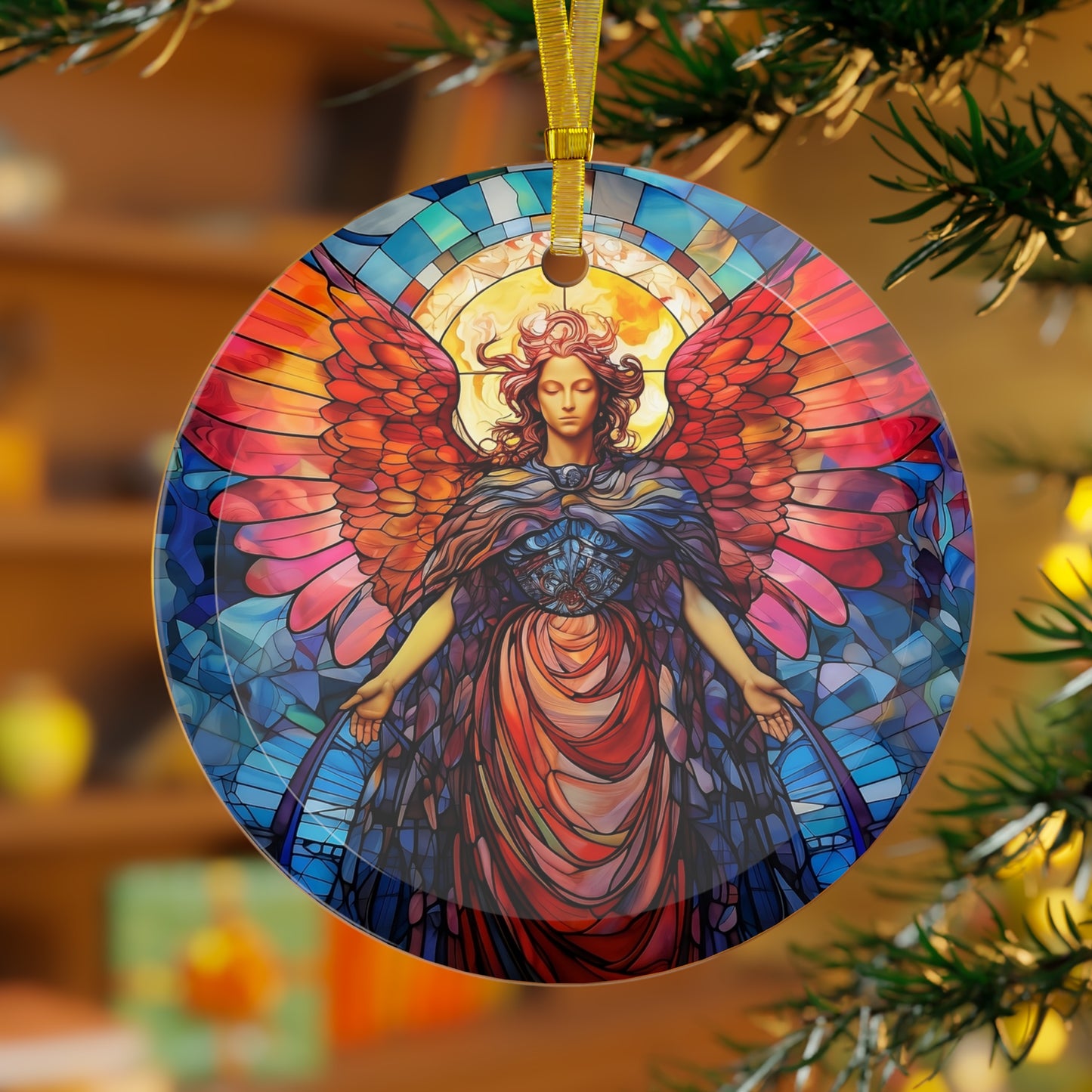 Archangel Gabriel Decorative Art Glass Ornament