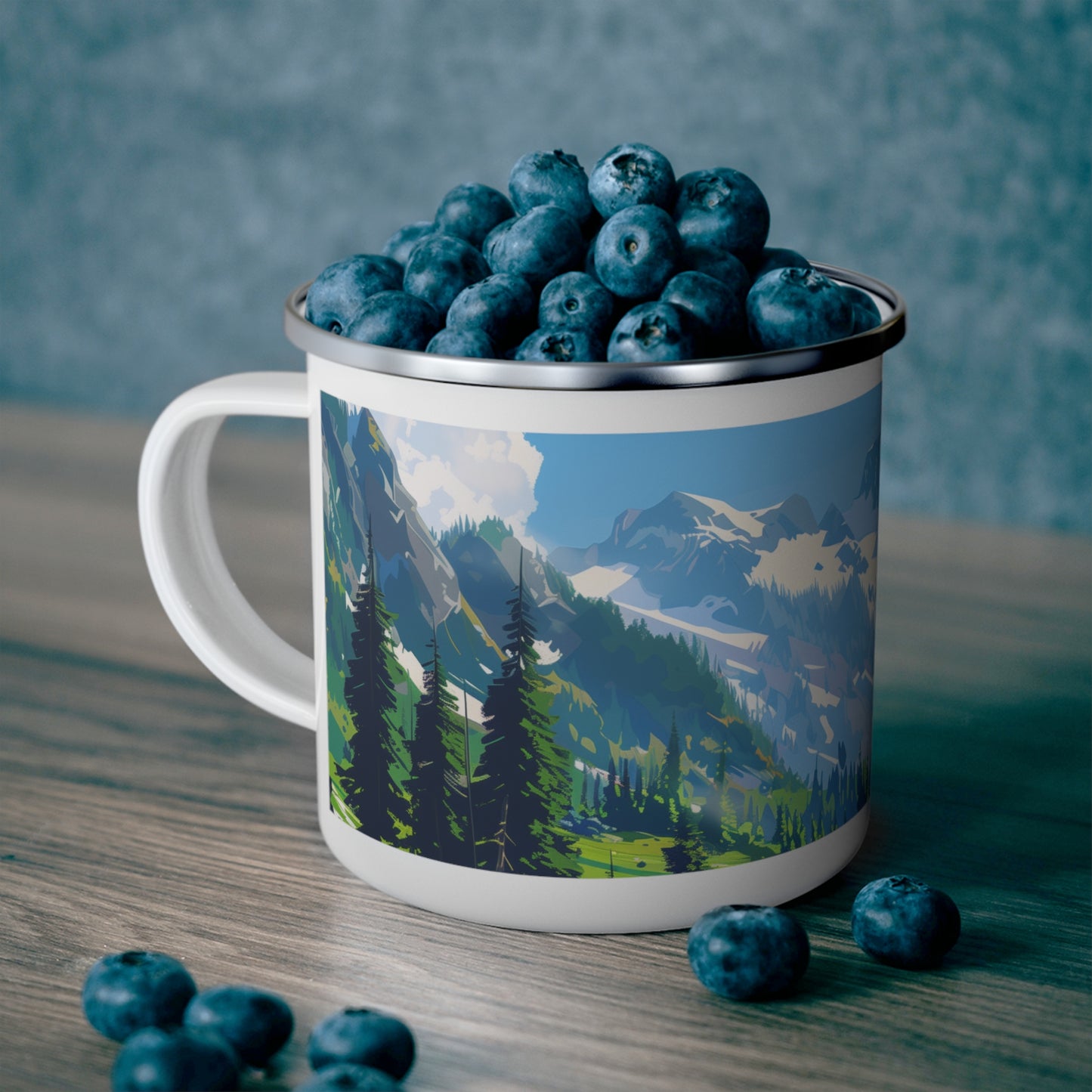 Camping Mug with Olympic National Park Design, 12oz Coffee Cup