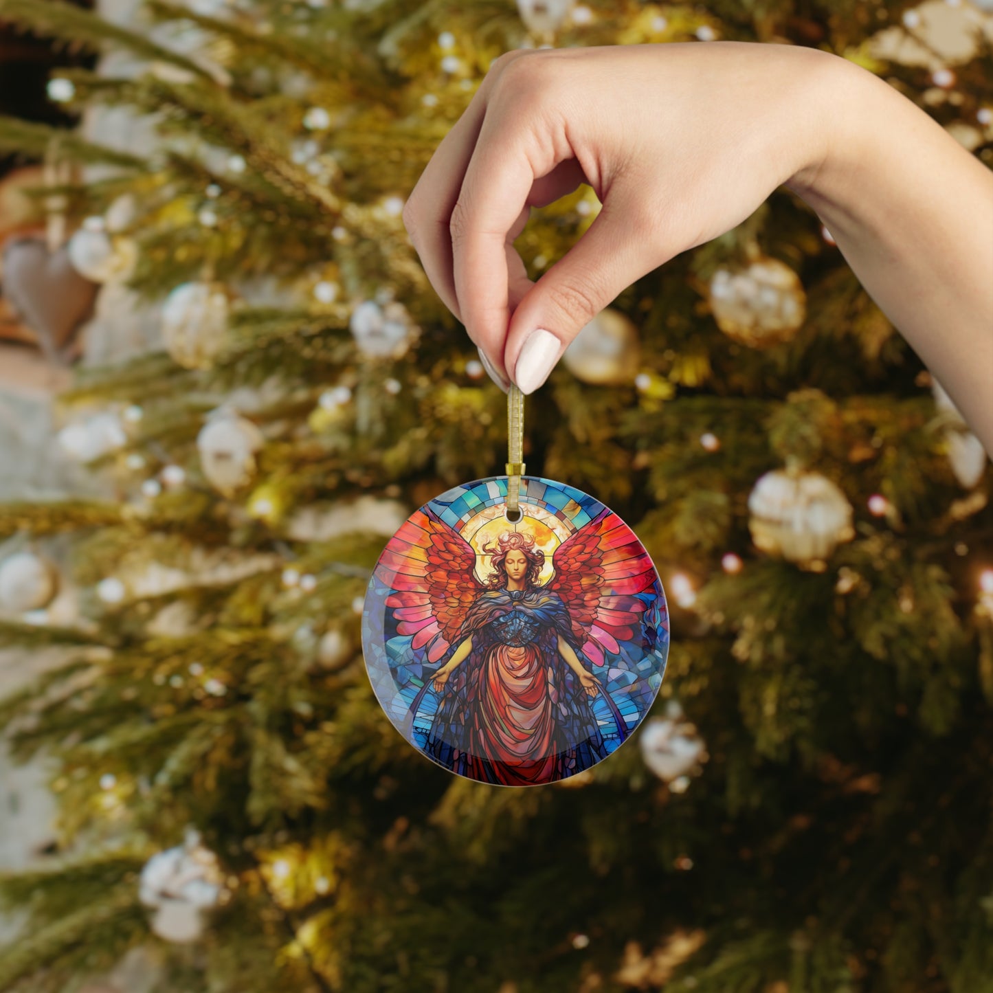 Archangel Gabriel Decorative Art Glass Ornament