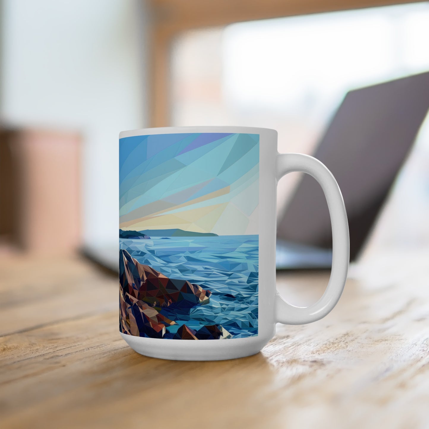 Large Collectible Coffee Mug with Acadia National Park Design, 15oz