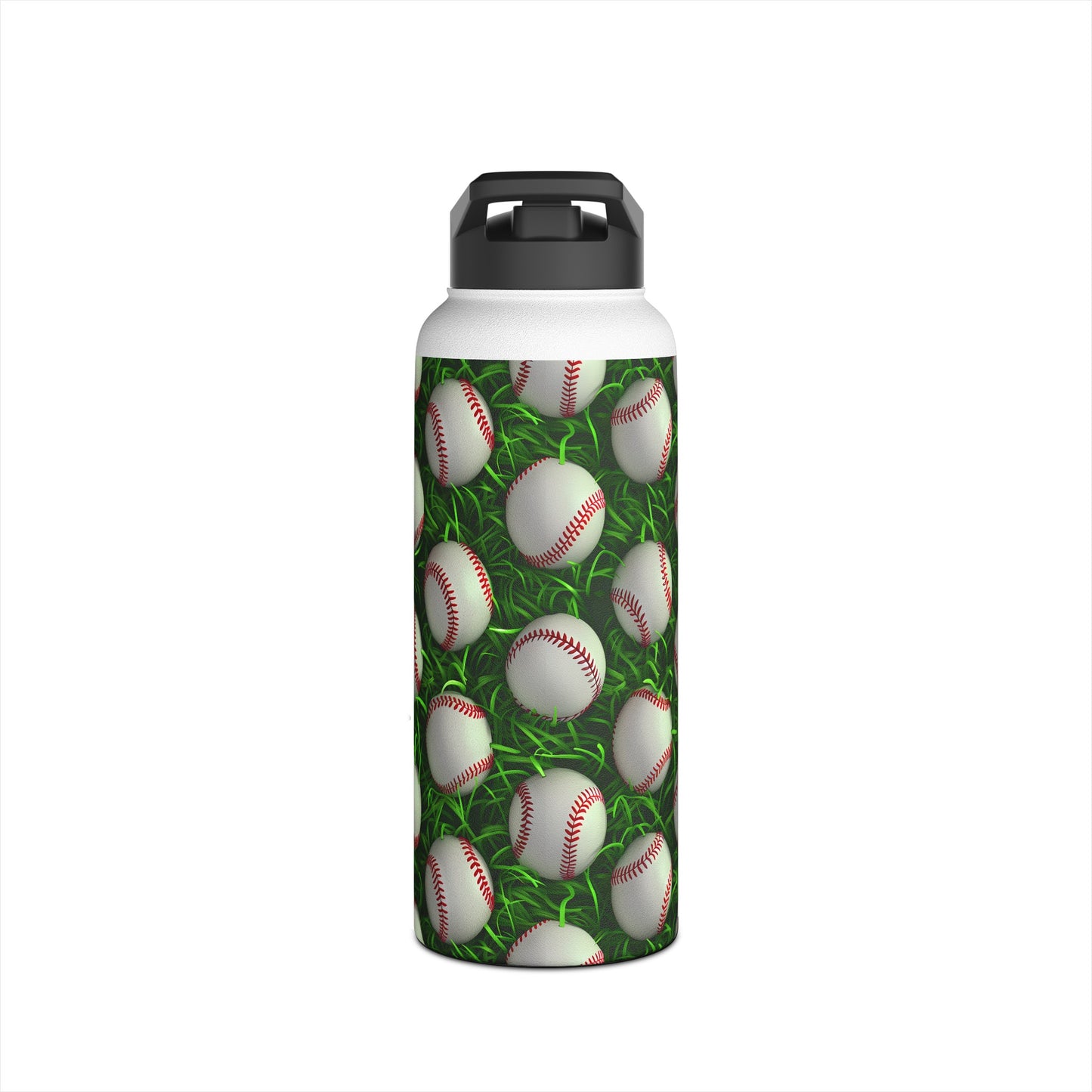 Stainless Steel Water Bottle Thermos, 32oz, 3D Baseball - Double Wall Insulation Keeps Drinks Hot or Cold