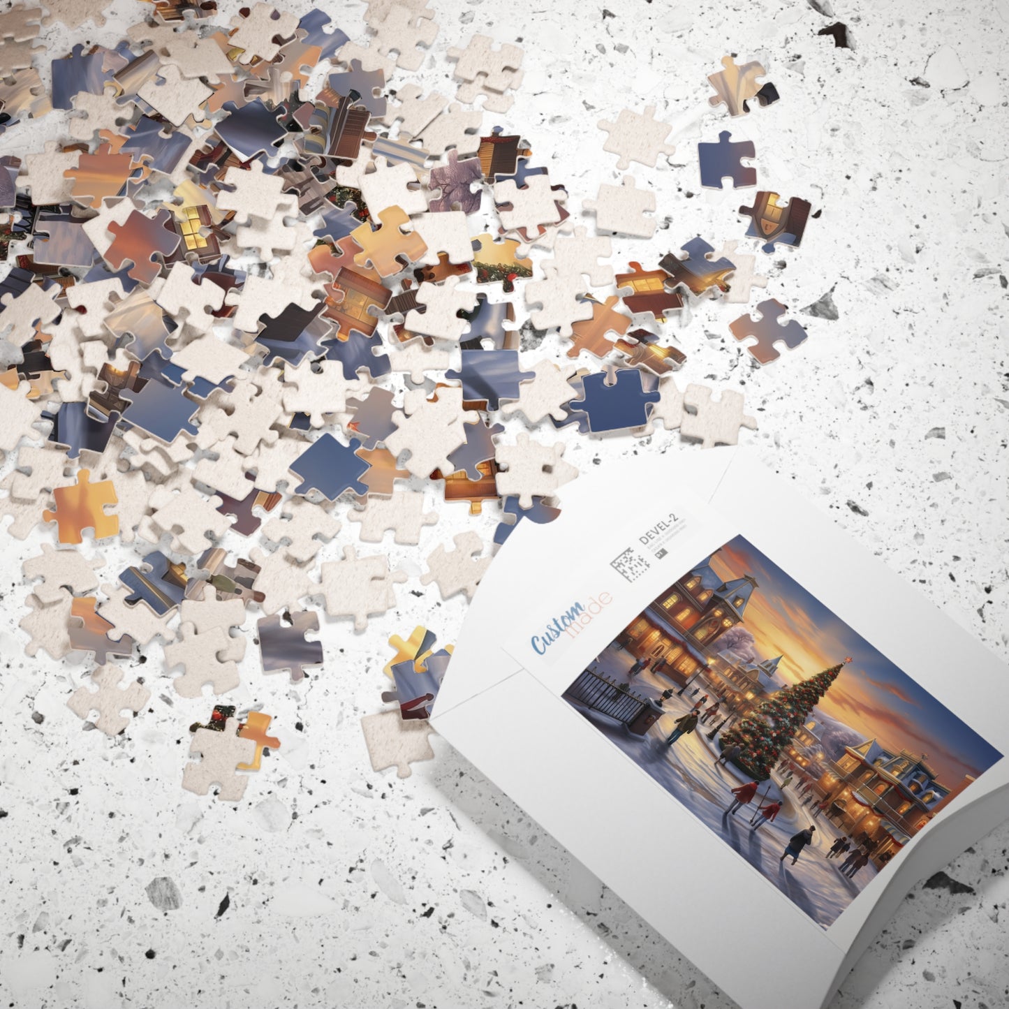 Victorian Christmas Village Jigsaw Puzzle for Adults and Kids, Perfect Holiday Gift (110 Pieces)