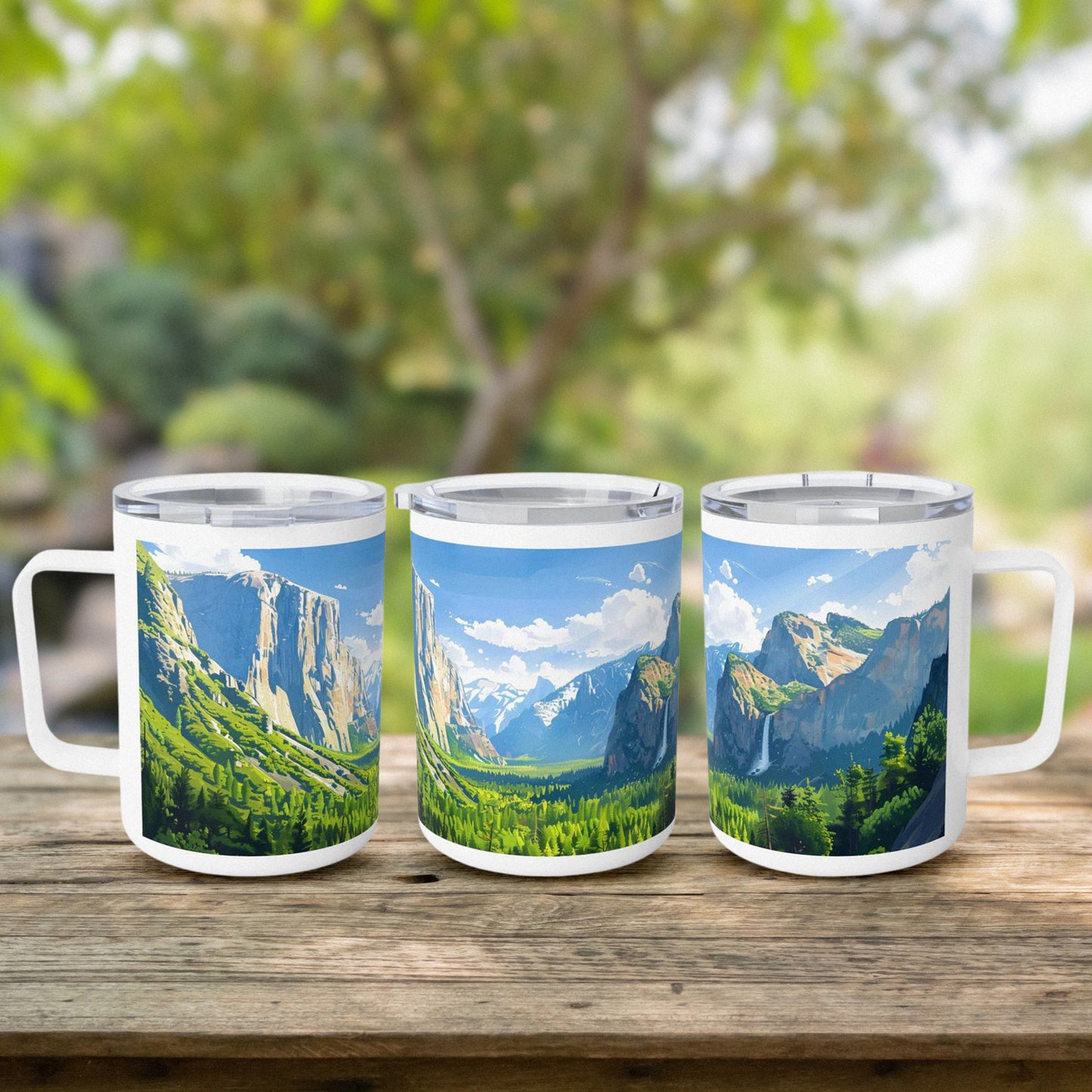 Insulated Coffee Mug with Yosemite National Park Design, 10 oz