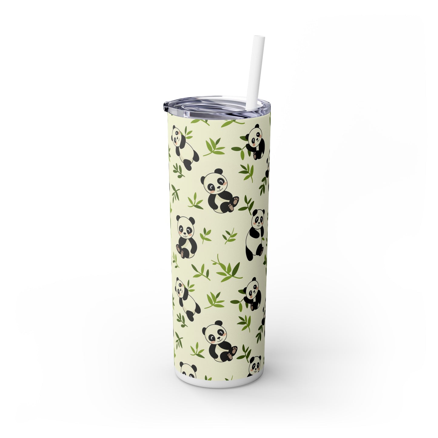 Insulated 20 oz Tumbler with Lid & Straw, Panda Bear Cubs - Double-walled Stainless Steel, Keeps Drinks Hot or Cold