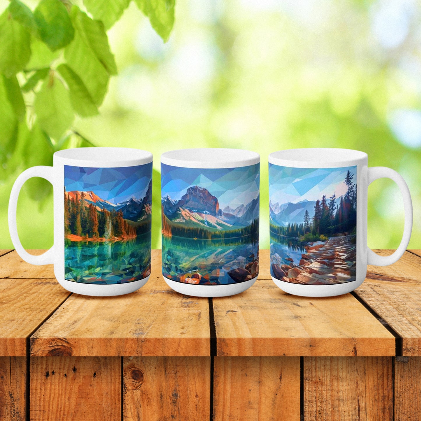 Large Collectible Coffee Mug with Rocky Mountain National Park Design, 15oz