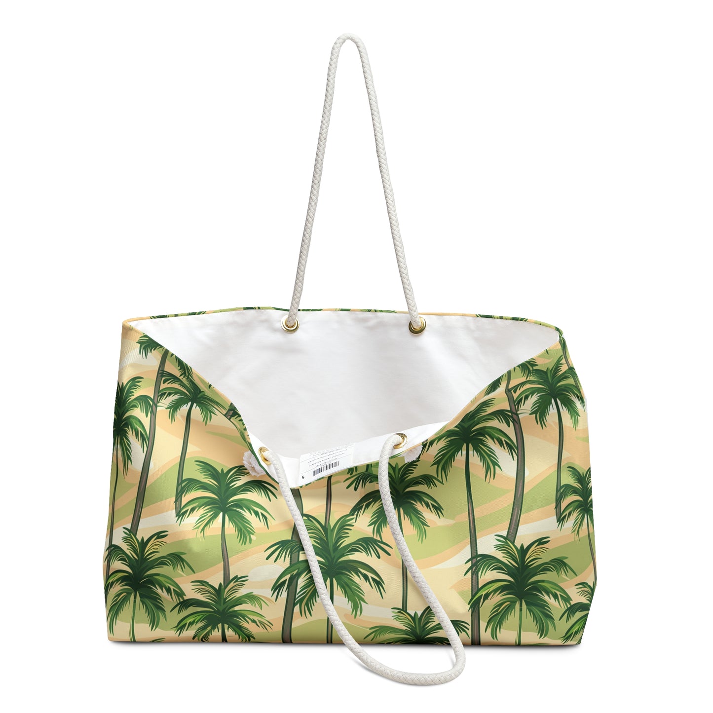 Deluxe Tropical Palms Beach & Tote Bag with Sandy Palm Tree Design (24" × 13" x 5.5")
