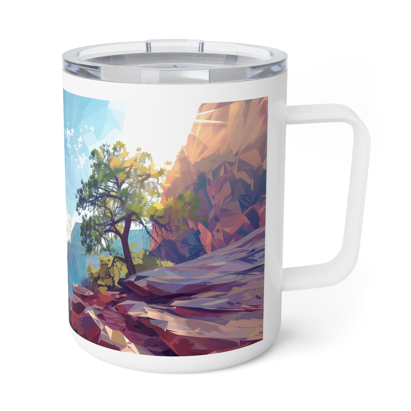 Insulated Coffee Mug with Zion National Park Design, 10 oz