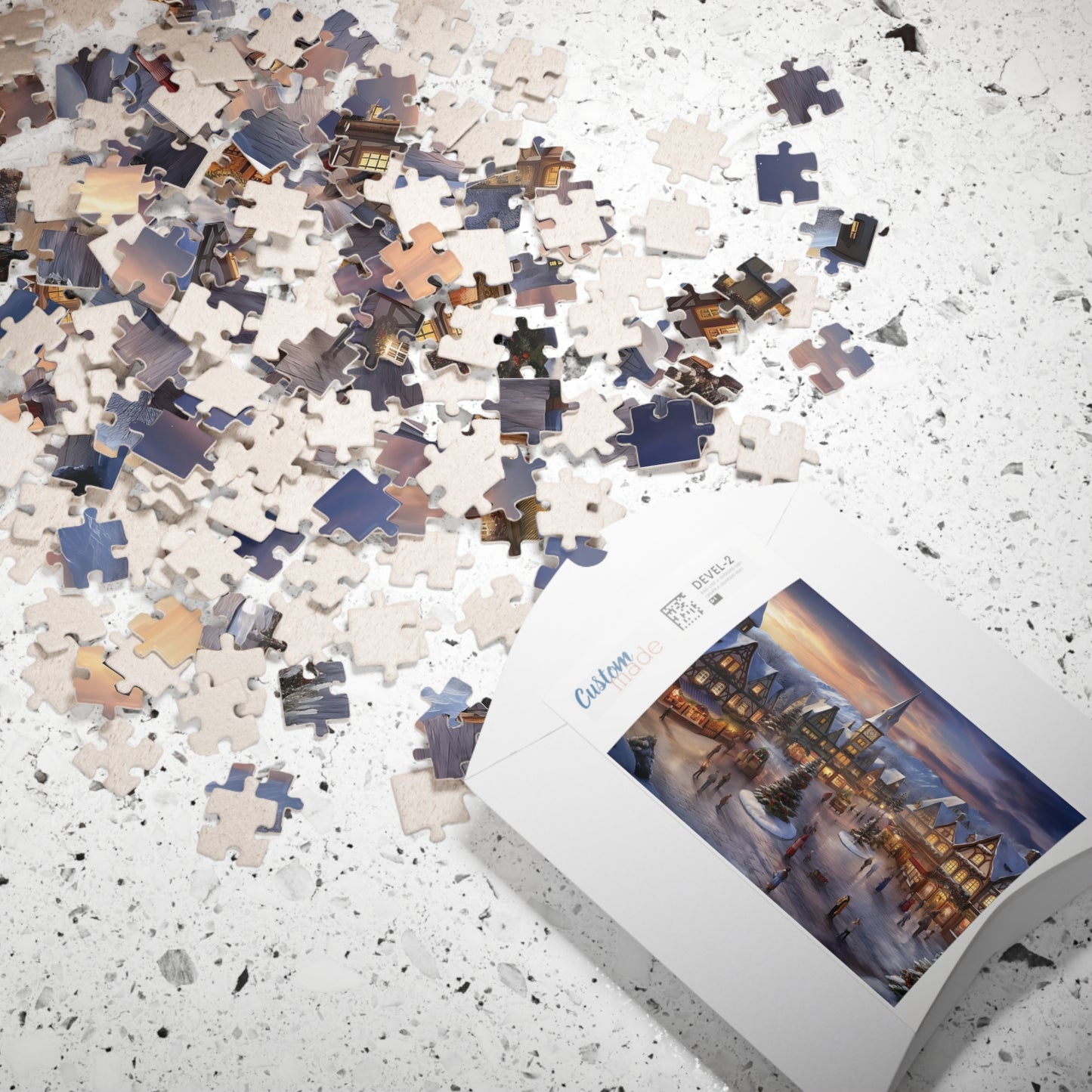 Bavarian Christmas Village Jigsaw Puzzle for Adults and Kids, Perfect Holiday Gift (110 Pieces)