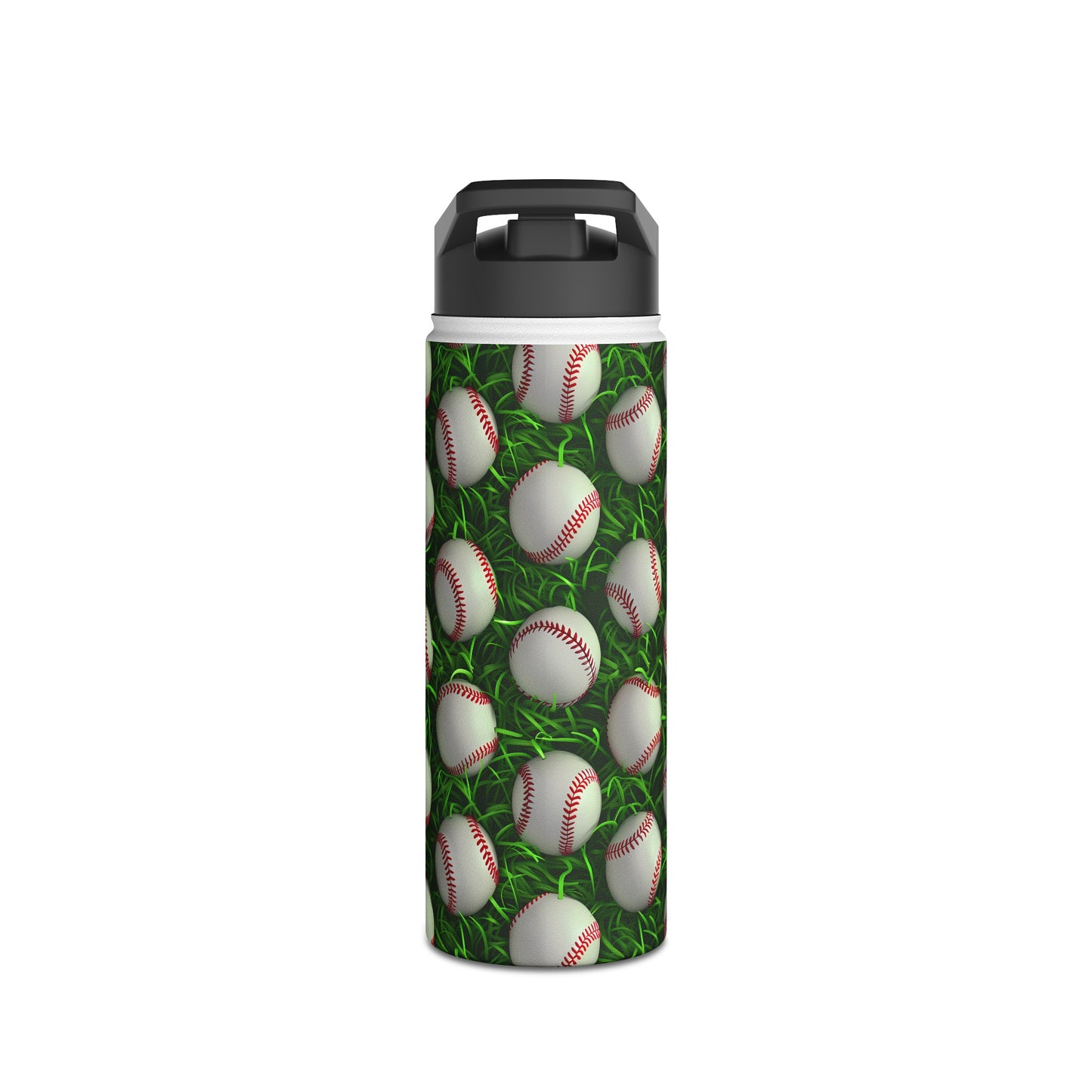 Stainless Steel Water Bottle Thermos, 18oz, 3D Baseball - Double Wall Insulation Keeps Drinks Hot or Cold