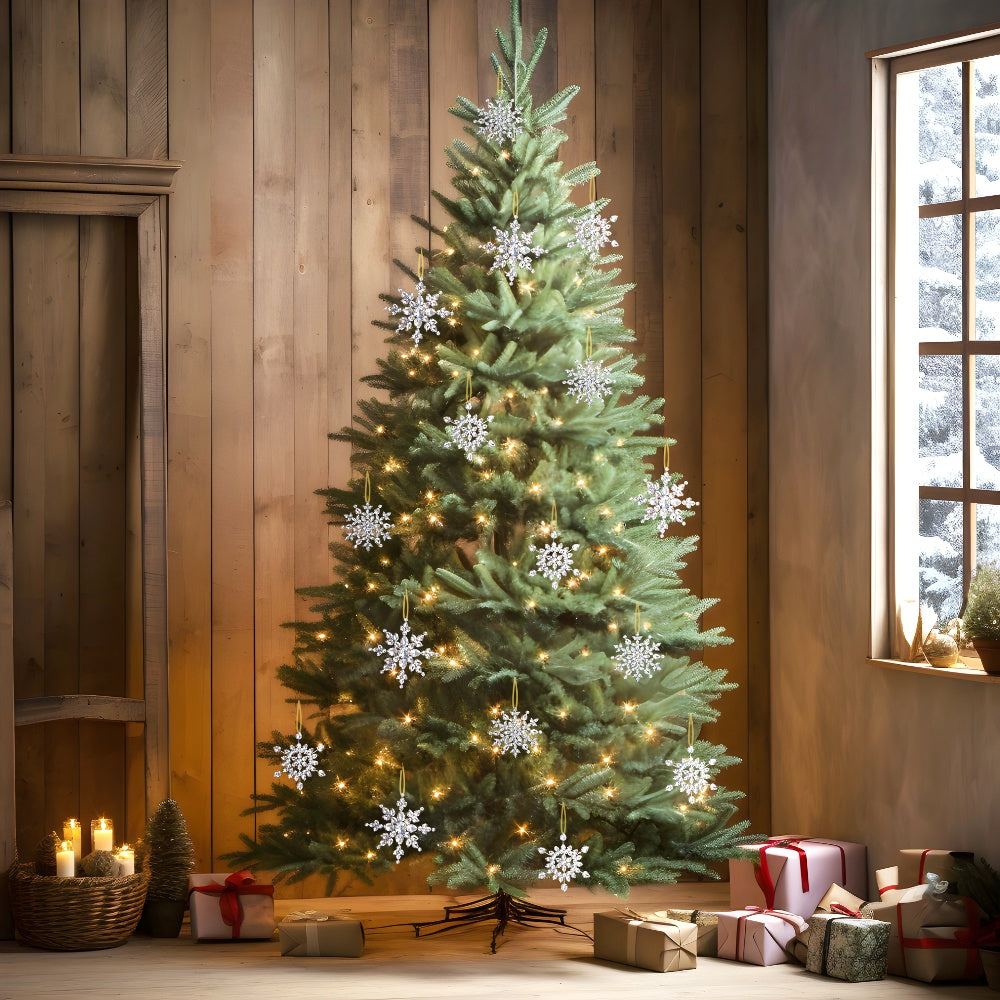 Set of 3 Jeweled Rhinestone Snowflake Ornaments (6.25" Diamond Burst Design) - Perfect for Christmas Tree, Hanging Holiday Decoration, Gifts & Decor