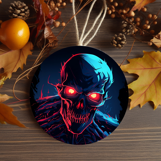 Psycho Skeleton Skull Halloween Ornament for Mini Tree Decoration