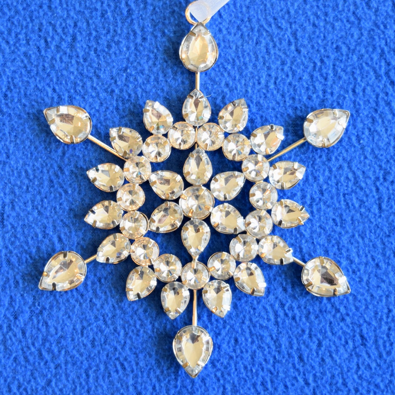 Set of 3 Jeweled Rhinestone Snowflake Ornaments (5.5" Crystal Nova Design) - Perfect for Christmas Tree, Hanging Holiday Decoration, Gifts & Decor