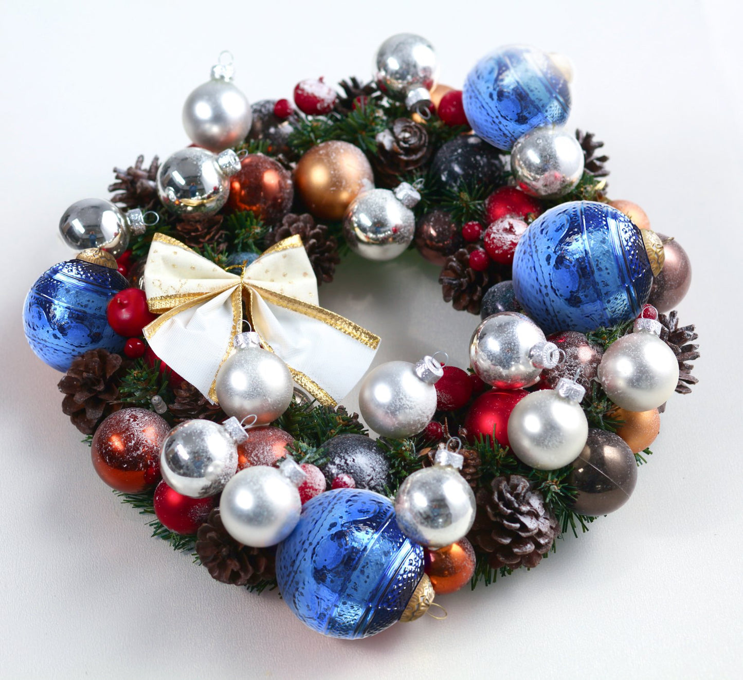 Set of 4 Blue Mercury Glass Ornaments (3.15 Inch Elegant Etched Ball) - Perfect for Christmas Tree, Hanging Holiday Decoration, Gifts & Home Decor - WillBrite.com - Gifts & Décor that Make People Happy