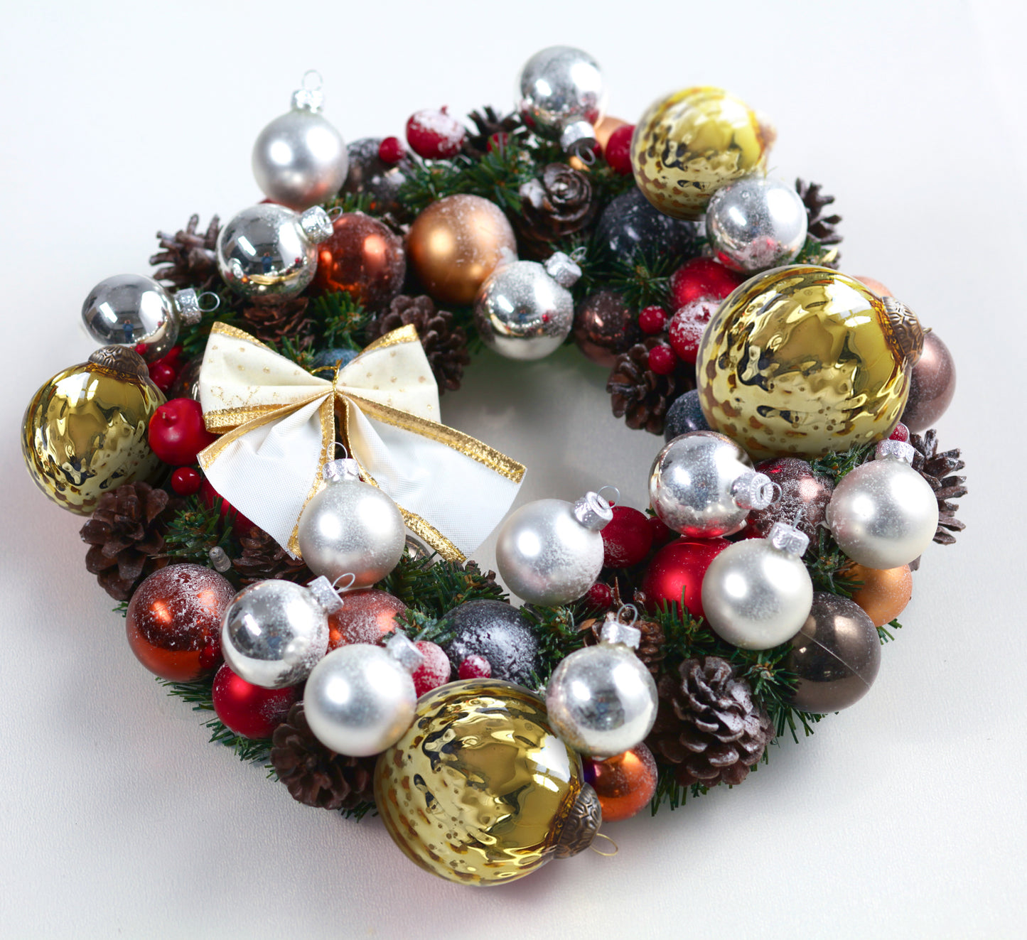 Set of 4 Gold Mercury Glass Ornaments (3.15 Inch Antique Embossed Ball) - Perfect for Christmas Tree, Hanging Holiday Decoration, Gifts & Home Decor - WillBrite.com - Gifts & Décor that Make People Happy