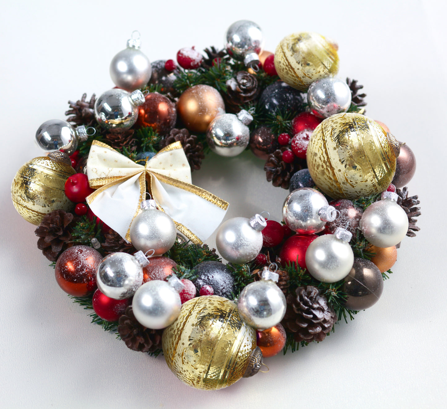 Set of 4 Gold Mercury Glass Ornaments (3.15 Inch Grooved Crackle Ball) - Perfect for Christmas Tree, Hanging Holiday Decoration, Gifts & Home Decor - WillBrite.com - Gifts & Décor that Make People Happy