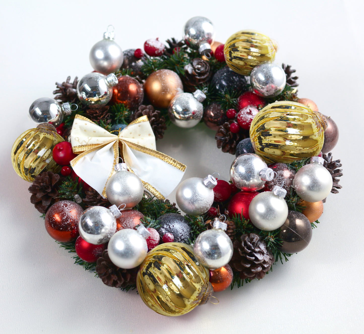 Set of 4 Gold Mercury Glass Ornaments (3.15 Inch Classic Twist Ball) - Perfect for Christmas Tree, Hanging Holiday Decoration, Gifts & Home Decor - WillBrite.com - Gifts & Décor that Make People Happy