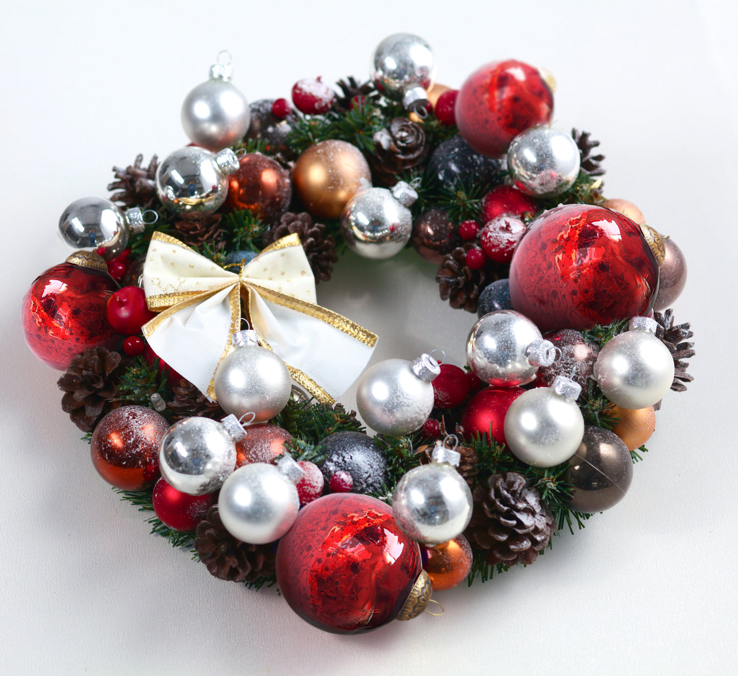 Set of 4 Red Mercury Glass Ornaments (3.15 Inch Vintage Crackle Ball) - Perfect for Christmas Tree, Hanging Holiday Decoration, Gifts & Home Decor - WillBrite.com - Gifts & Décor that Make People Happy