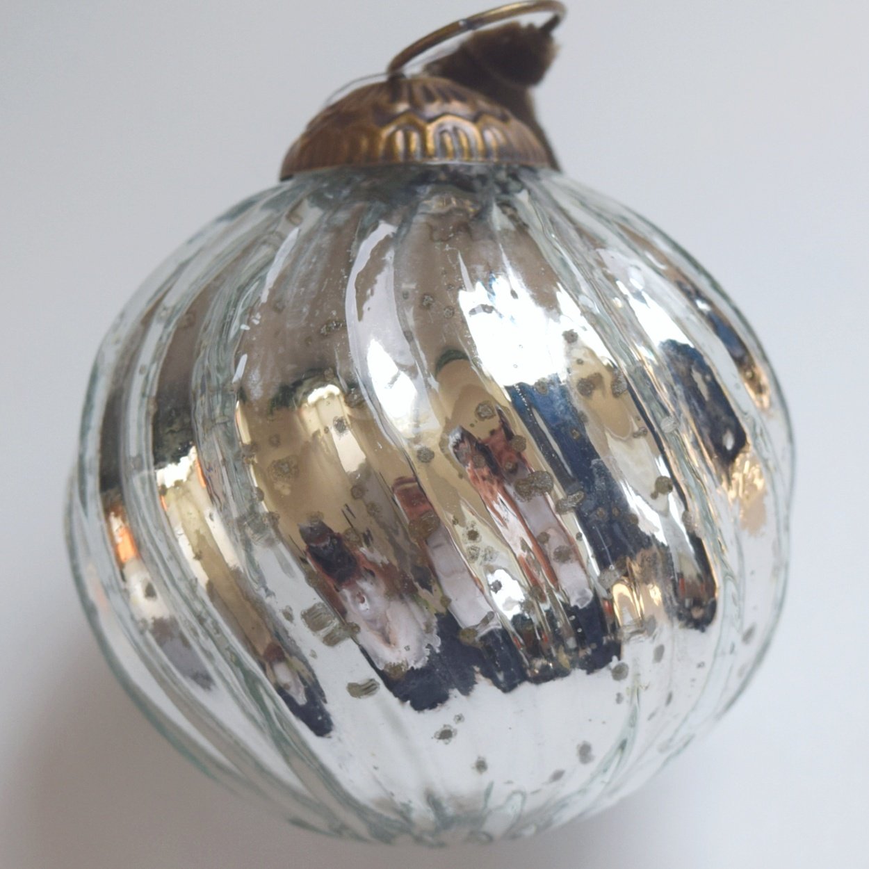 holiday mercury glass ornament for christmas tree