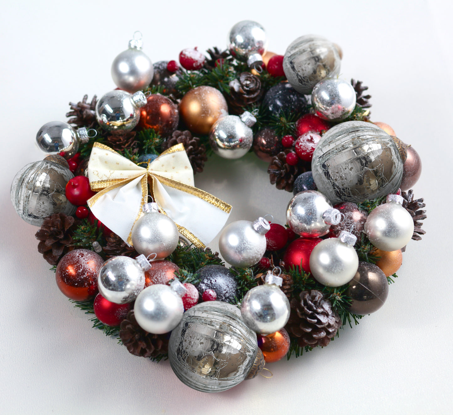 Set of 4 Silver Mercury Glass Ornaments (3.15 Inch Grooved Crackle Ball) - Perfect for Christmas Tree, Hanging Holiday Decoration, Gifts & Home Decor - WillBrite.com - Gifts & Décor that Make People Happy