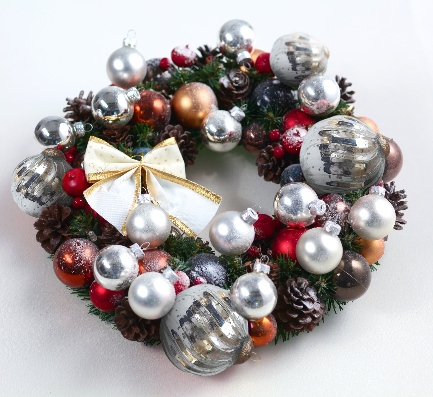 Set of 4 Silver Mercury Glass Ornaments (3.15 Inch Classic Twist Ball) - Perfect for Christmas Tree, Hanging Holiday Decoration, Gifts & Home Decor - WillBrite.com - Gifts & Décor that Make People Happy