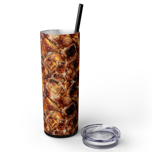 Stainless Steel Tumbler with Lid & Straw, 20 oz, Cola Soda Pop - Double-walled, Keeps Drinks Hot or Cold