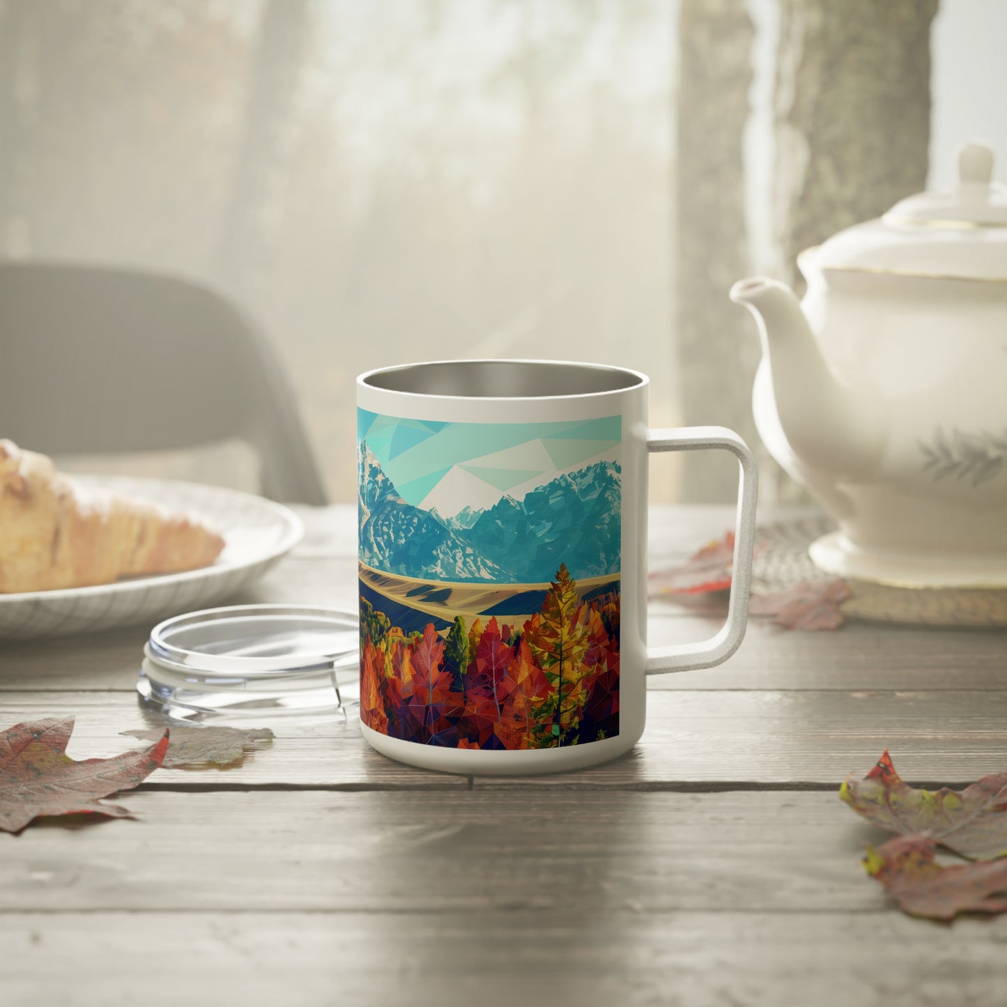 Insulated Coffee Mug with Grand Teton National Park Design, 10 oz