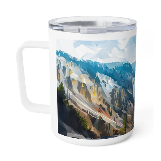 Insulated Coffee Mug with Yellowstone National Park Design, 10 oz