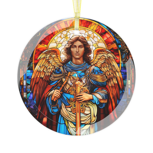 Archangel Raphael Decorative Art Glass Ornament