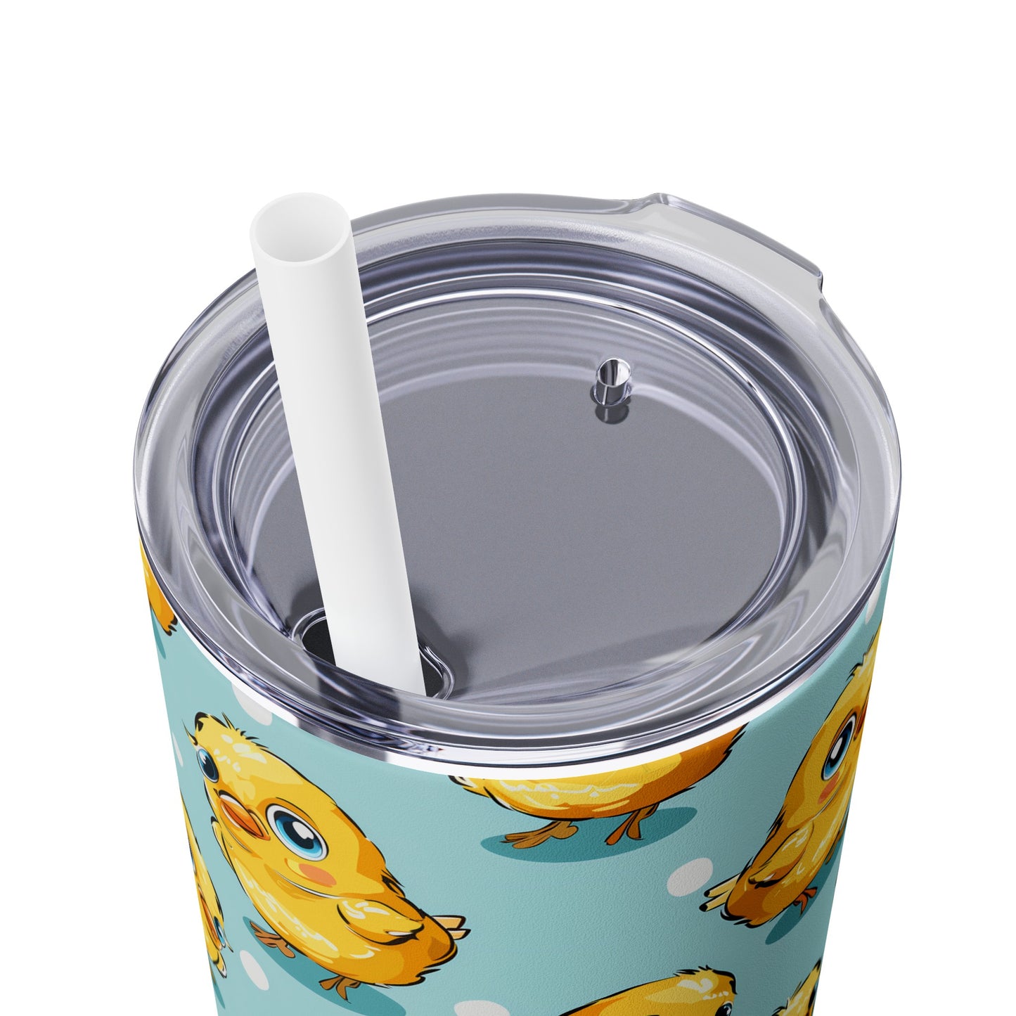 Insulated 20 oz Tumbler with Lid & Straw, Cute Baby Chicks - Double-walled Stainless Steel, Keeps Drinks Hot or Cold