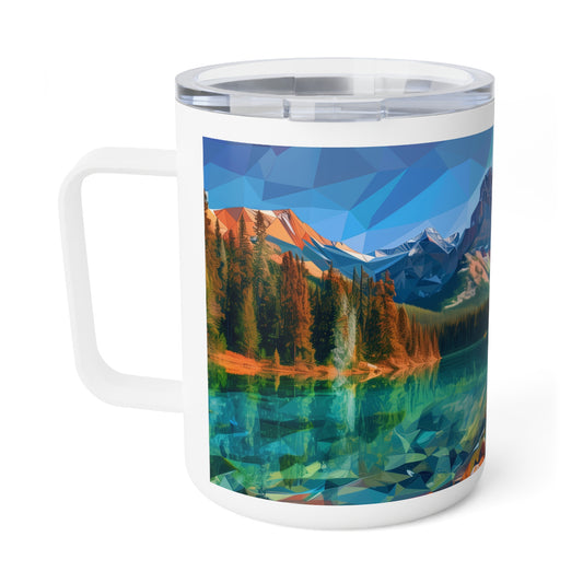 Insulated Coffee Mug with Rocky National Park Design, 10 oz