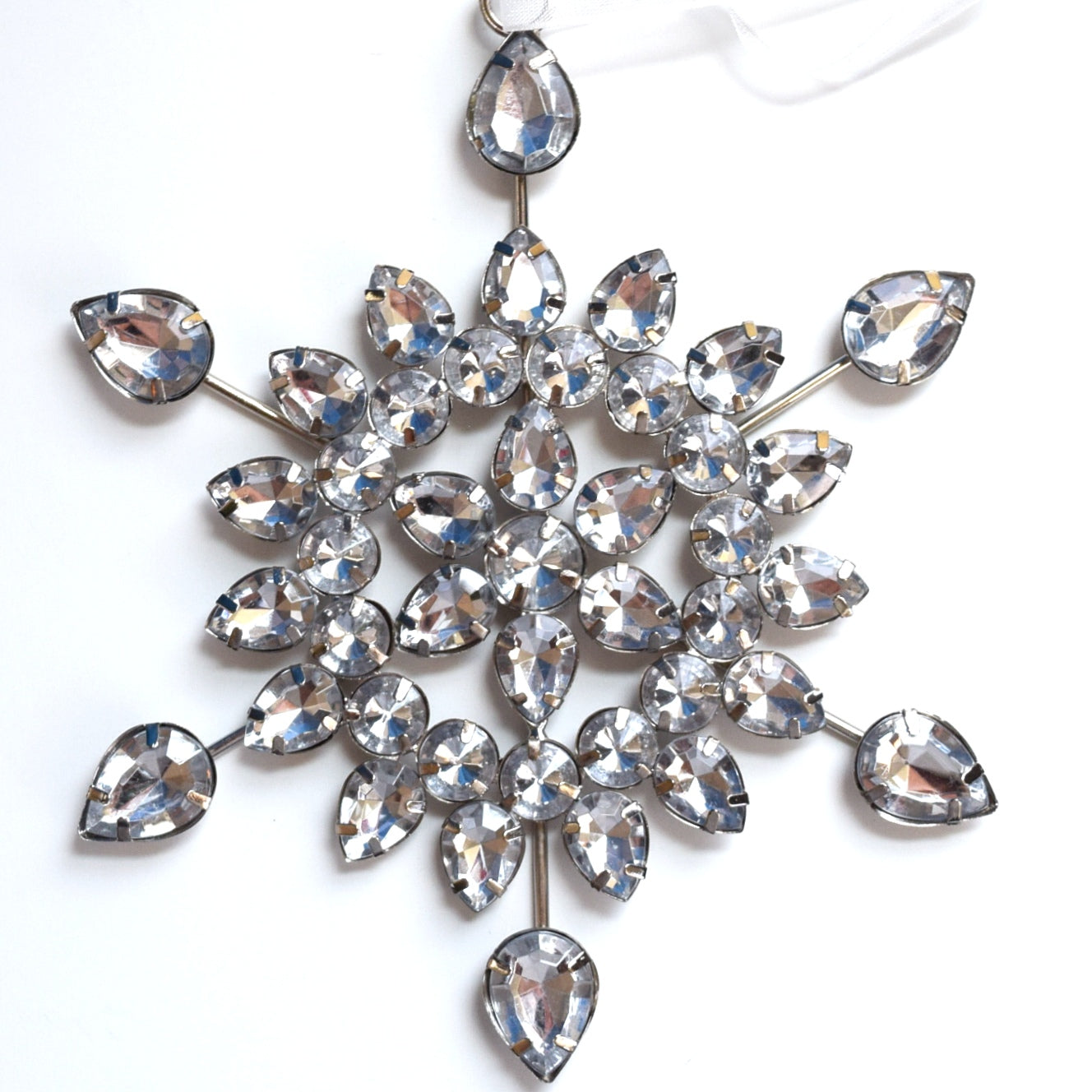 Set of 3 Jeweled Rhinestone Snowflake Ornaments (5.5