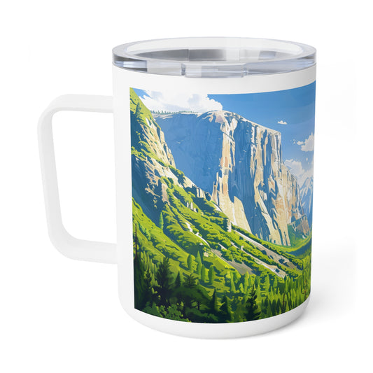 Insulated Coffee Mug with Yosemite National Park Design, 10 oz