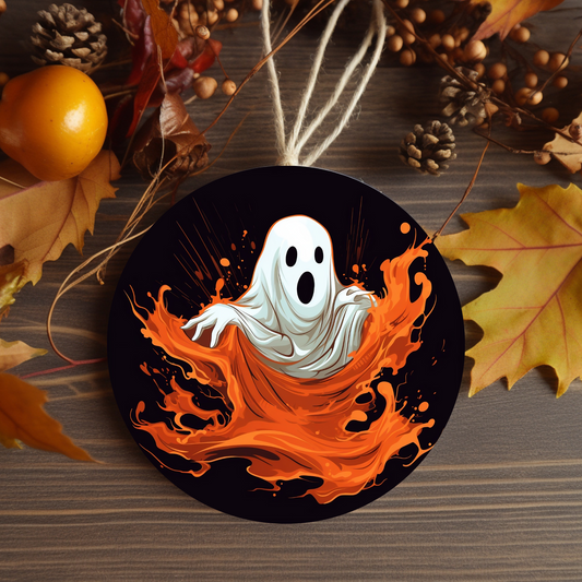 Spooky Ghost Halloween Ornament for Mini Tree Decoration