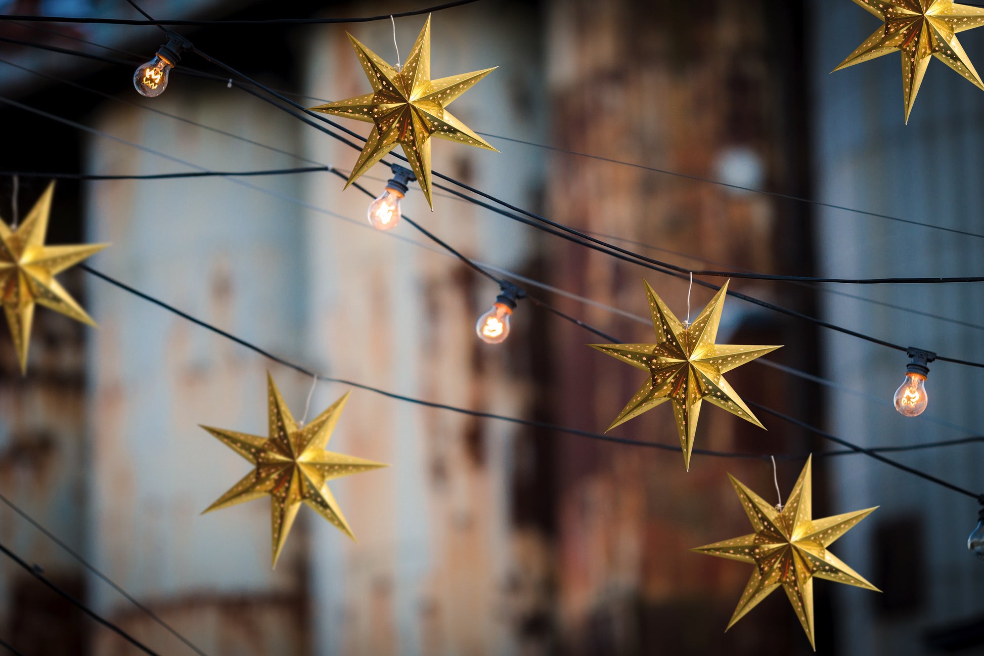 Paper Star Lantern Decoration (Galaxy Gold 7-Point Shining Star)