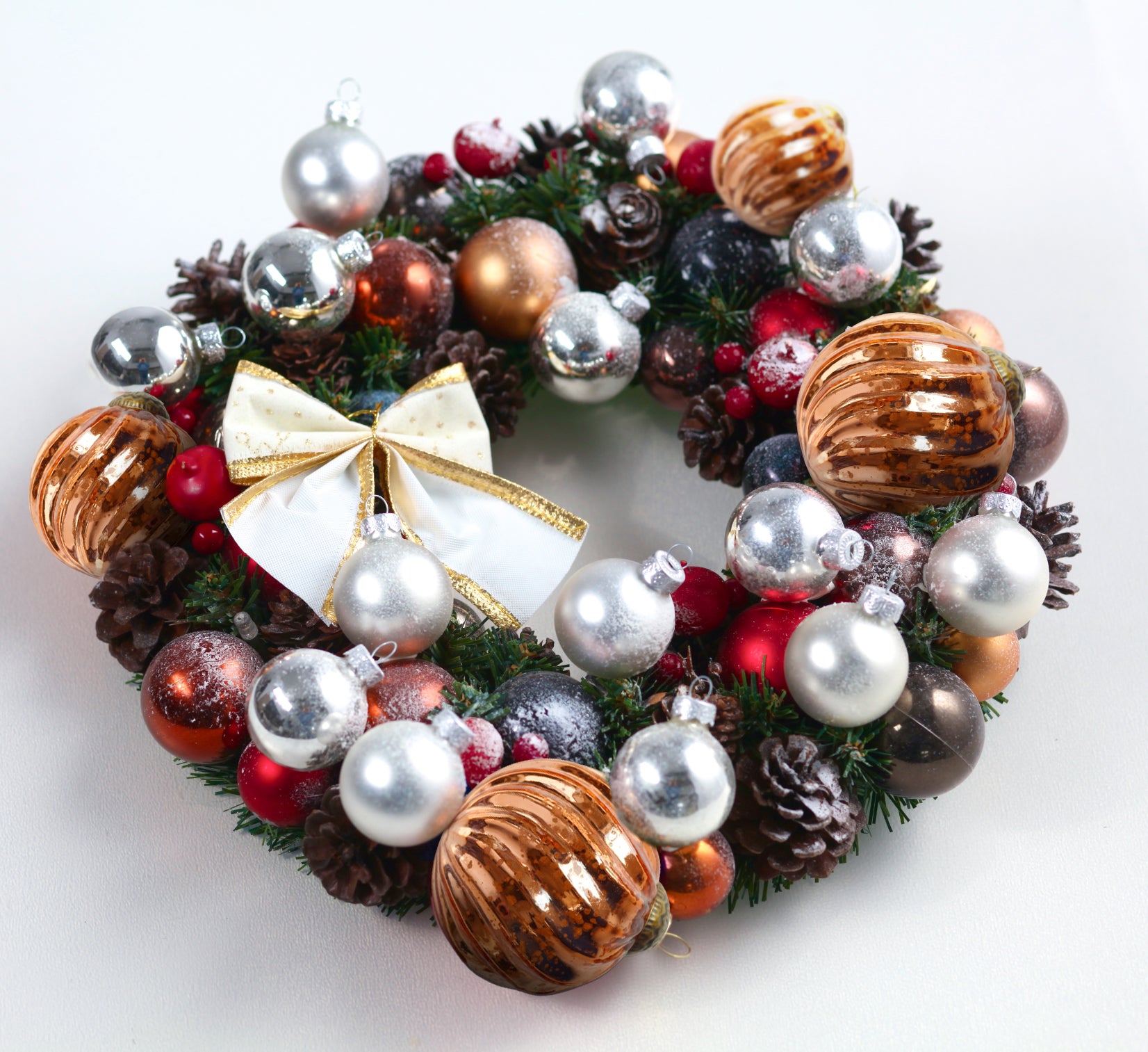 Set of 4 Rose Gold Pink Mercury Glass Ornaments (3.15" Classic Twist Ball) - WillBrite.com - Gifts & Décor that Make People Happy
